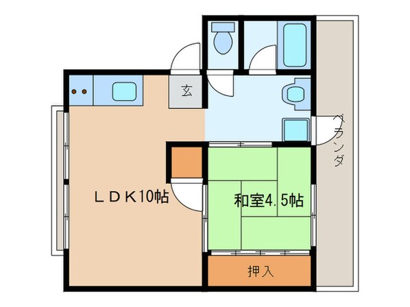 山伴マンションの物件間取画像